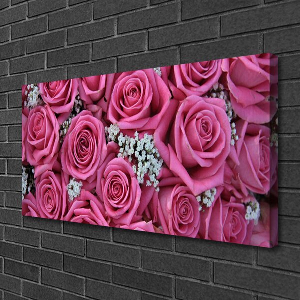Quadro su tela Rose, fiori, piante 100x50 cm