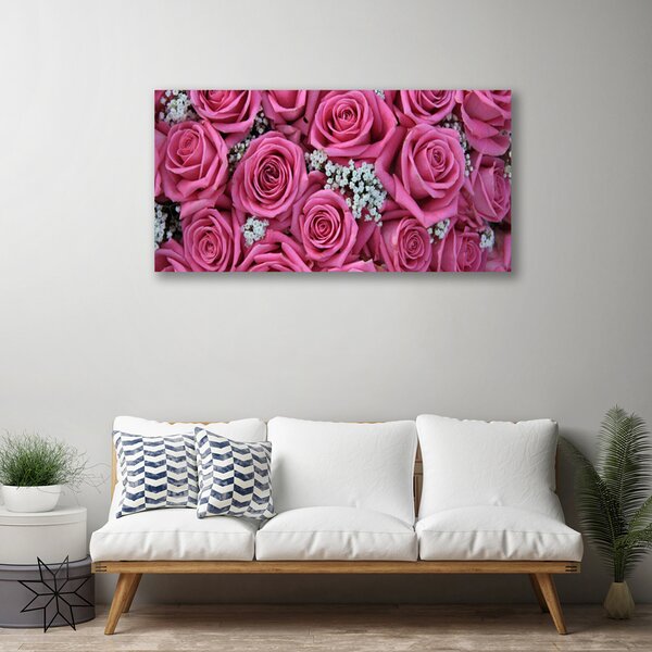 Quadro su tela Rose, fiori, piante 100x50 cm