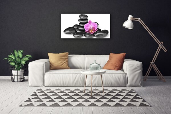 Stampa quadro su tela Pietre di fiori Art 100x50 cm