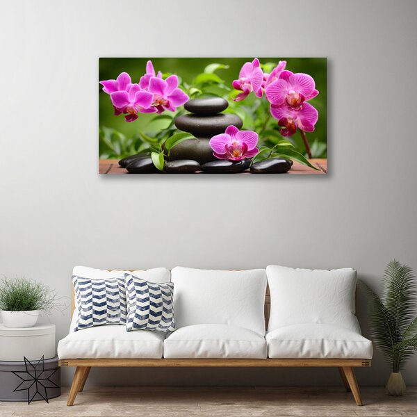 Stampa quadro su tela Pietre di fiori Art 100x50 cm