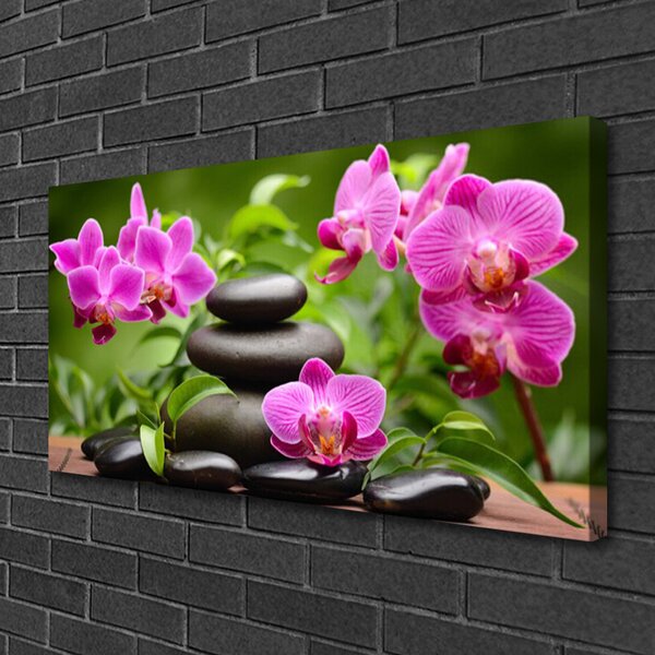 Stampa quadro su tela Pietre di fiori Art 100x50 cm