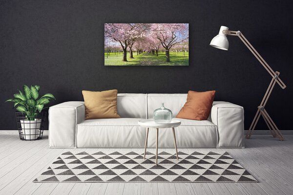 Quadro su tela Percorso dell'albero della natura 100x50 cm