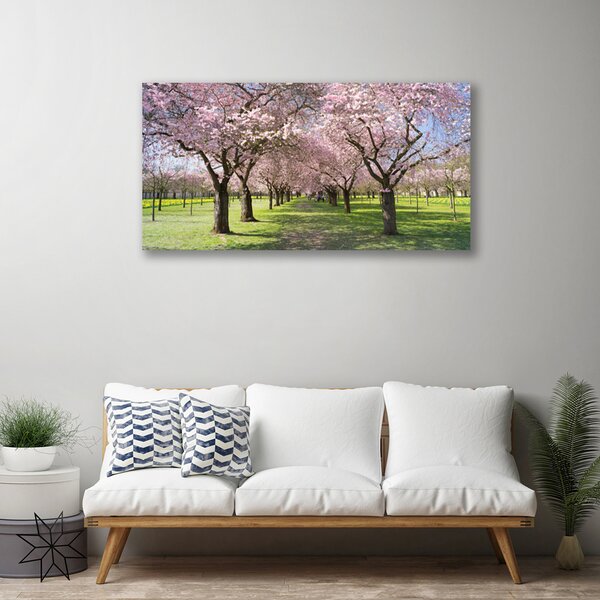 Quadro su tela Percorso dell'albero della natura 100x50 cm