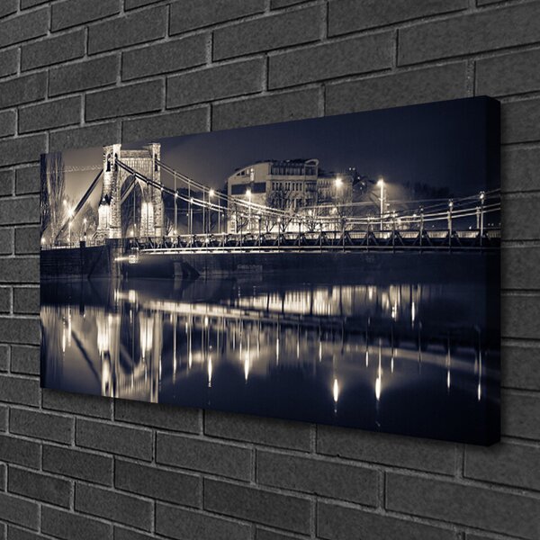 Stampa quadro su tela Architettura del ponte 100x50 cm