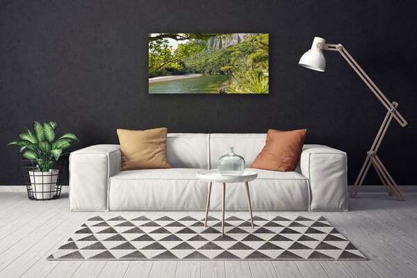 Quadro su tela Lago Natura 100x50 cm