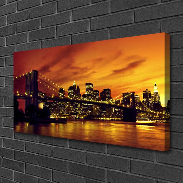 Quadro su tela Architettura del ponte 100x50 cm
