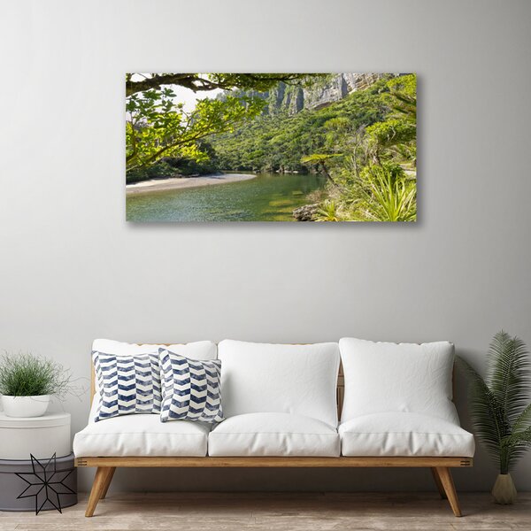 Quadro su tela Lago Natura 100x50 cm