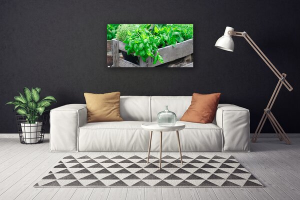 Quadro su tela Foglie di piante naturali 100x50 cm