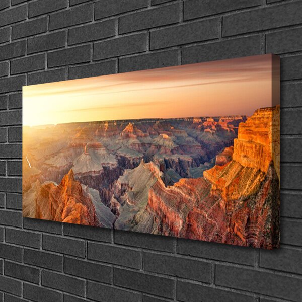 Quadro su tela Paesaggio di montagne 100x50 cm