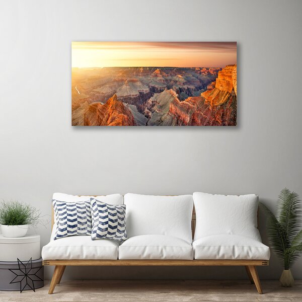 Quadro su tela Paesaggio di montagne 100x50 cm