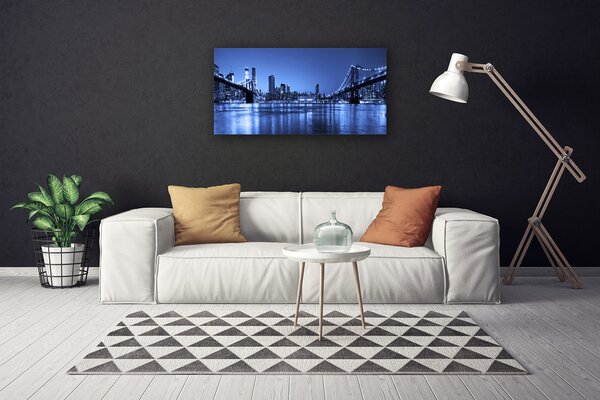 Quadro su tela Architettura del ponte della città 100x50 cm