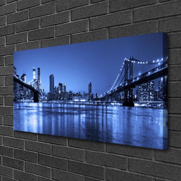 Quadro su tela Architettura del ponte della città 100x50 cm