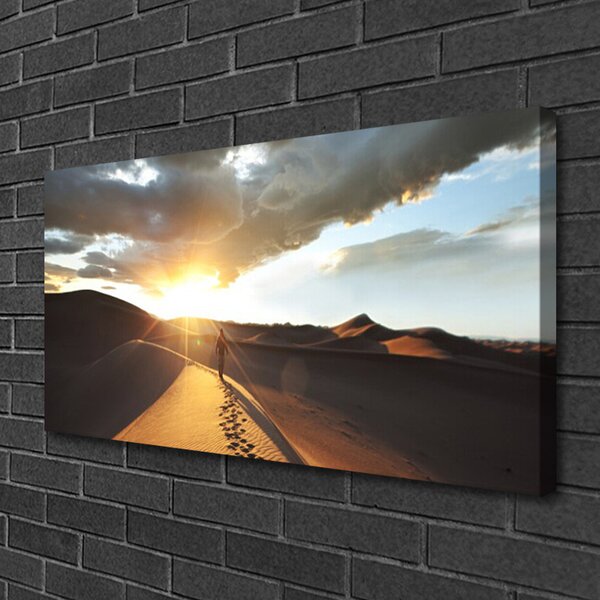 Quadro su tela Paesaggio di sabbia del deserto 100x50 cm