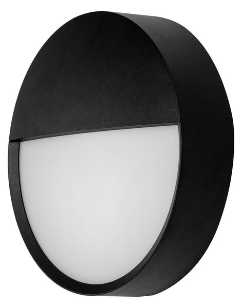 BRUMBERG Applique da esterno LED EYE semiaperta nera CCT IP65, Nero, Corridoio, Alluminio