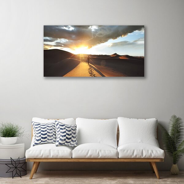 Quadro su tela Paesaggio di sabbia del deserto 100x50 cm