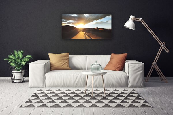 Quadro su tela Paesaggio di sabbia del deserto 100x50 cm