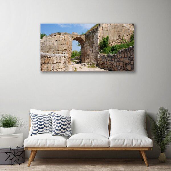 Quadro su tela Edificio di architettura in rovina 100x50 cm