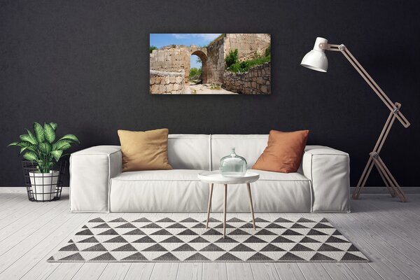 Quadro su tela Edificio di architettura in rovina 100x50 cm