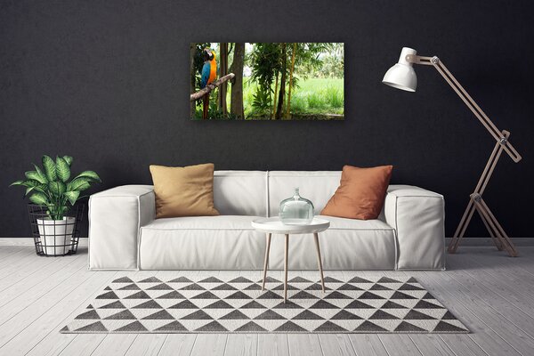 Quadro su tela Natura dell'albero del pappagallo 100x50 cm