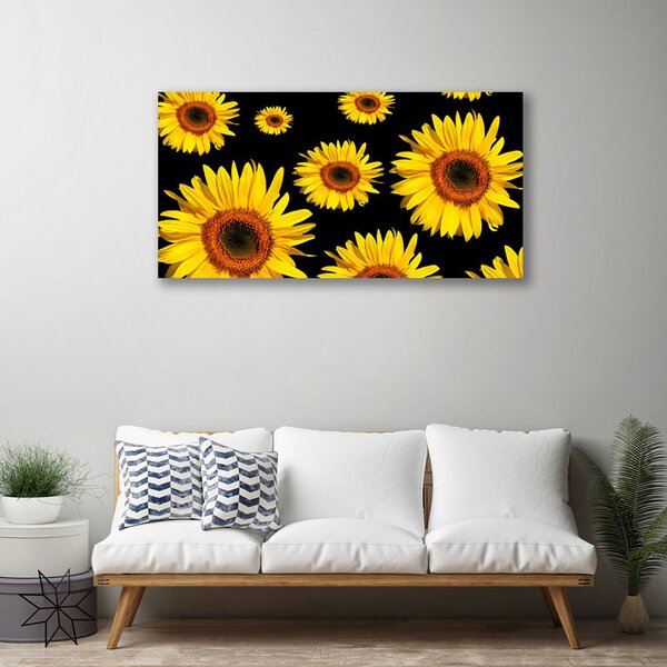 Quadro su tela Girasoli, piante, natura 100x50 cm