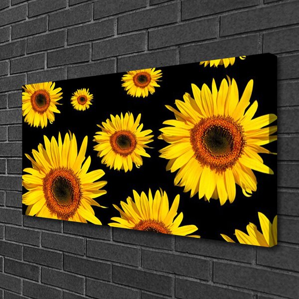 Quadro su tela Girasoli, piante, natura 100x50 cm