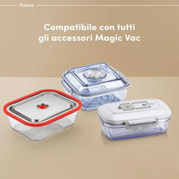 Magic Vac Macchina per sottovuoto Automatica Potenza 140 watt Barra 30 cm colore Bianco - VB13PK1