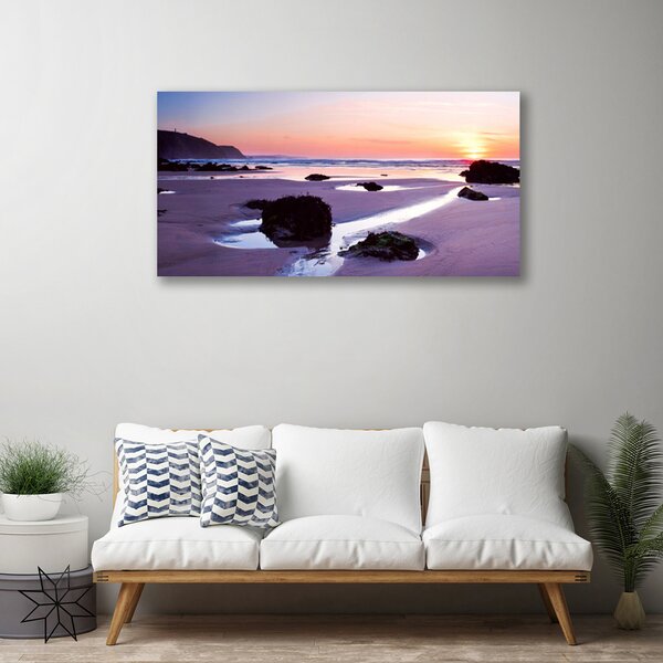 Quadro su tela Paesaggio da spiaggia 100x50 cm