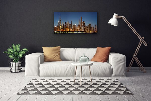Quadro su tela Case di città 100x50 cm