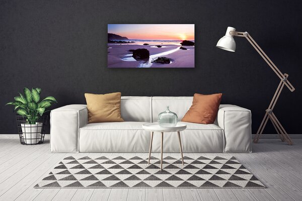 Quadro su tela Paesaggio da spiaggia 100x50 cm