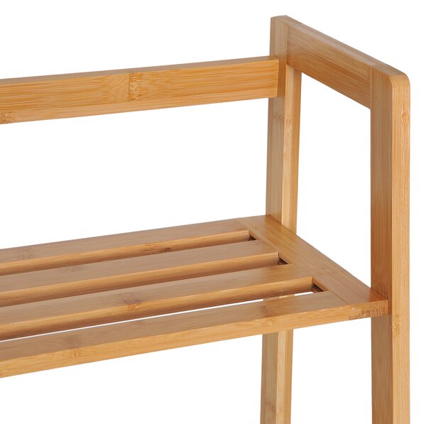 HOMCOM Scaffale Multiuso a 4 Livelli in Bambù colore Naturale 48 × 30 × 119cm