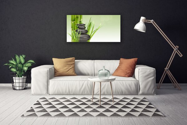Quadro su tela Bambù Erba Pianta Natura 100x50 cm