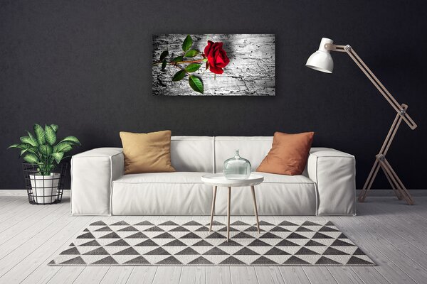 Quadro su tela Natura della pianta del fiore della rosa 100x50 cm