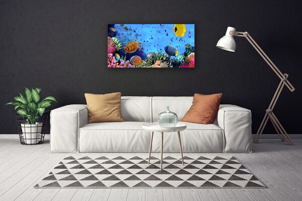 Quadro su tela Natura della barriera corallina 100x50 cm