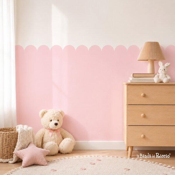 Tutte le decorazioni murali Boiserie Smerlata unita autoadesiva - Adesivi Murali per Bambini