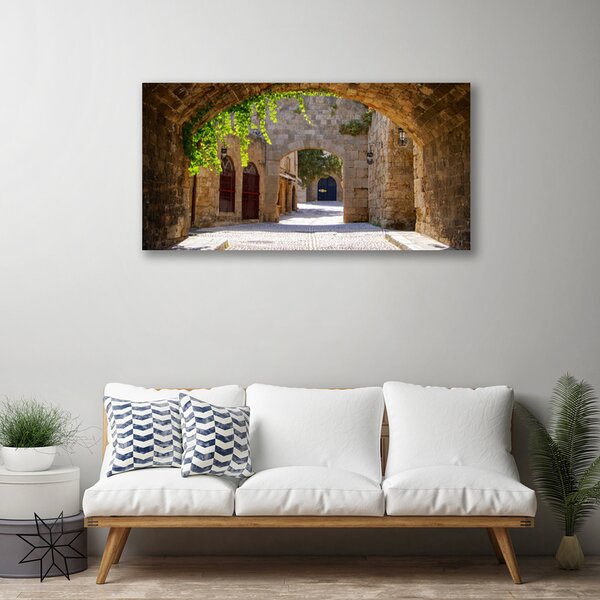 Quadro su tela Architettura della via del tunnel 100x50 cm