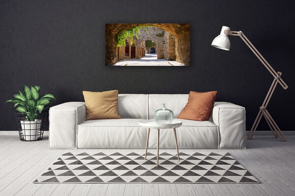 Quadro su tela Architettura della via del tunnel 100x50 cm