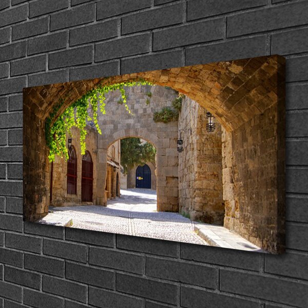 Quadro su tela Architettura della via del tunnel 100x50 cm