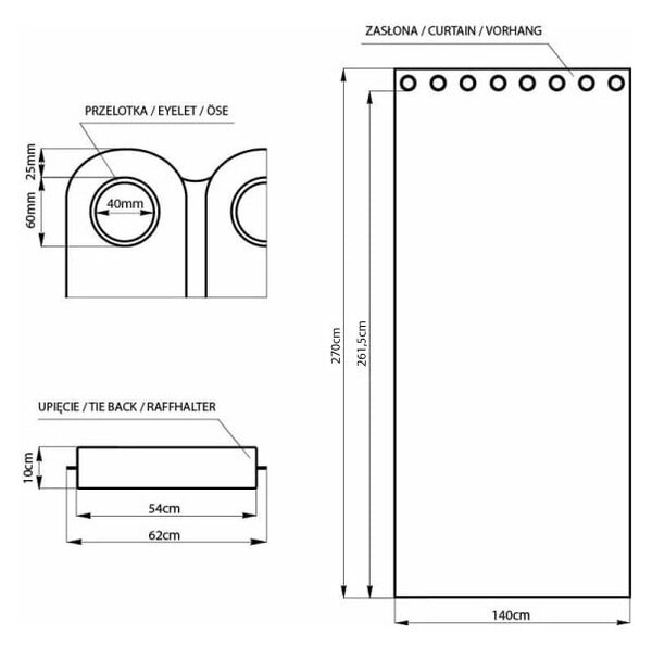 Tenda parzialmente oscurante viola in velluto 140x270 cm Eyelets – Restilo