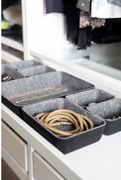 Set di 7 organizer grigi - Wenko