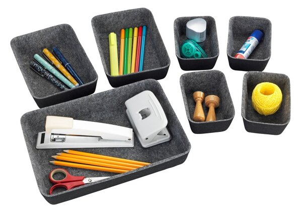 Set di 7 organizer grigi - Wenko