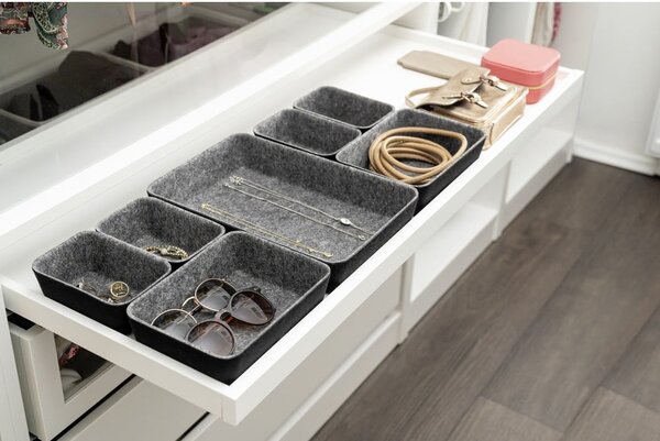 Set di 7 organizer grigi - Wenko