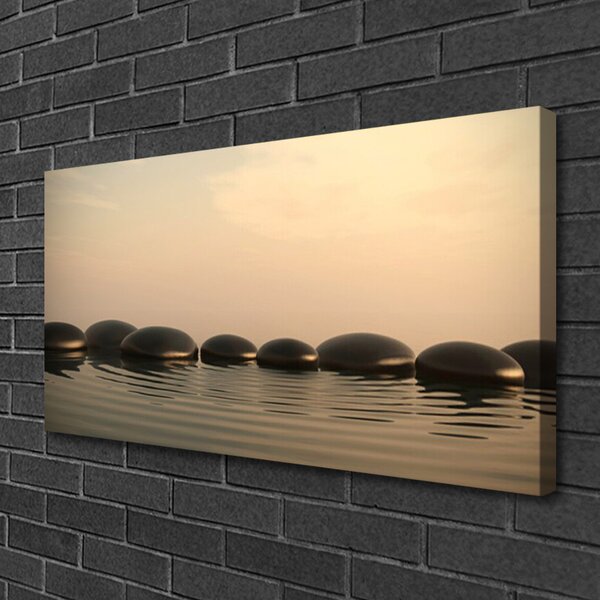 Quadro su tela Pietre, acqua, arte 100x50 cm