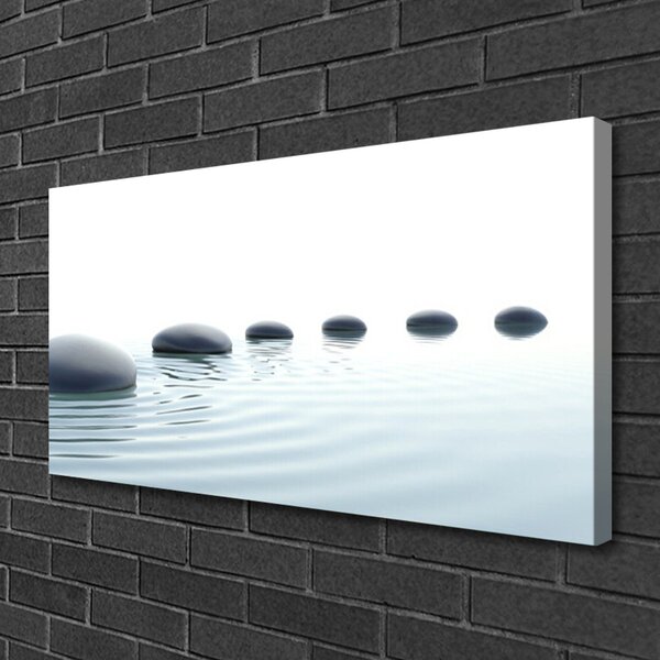 Quadro su tela Pietre, acqua, arte 100x50 cm