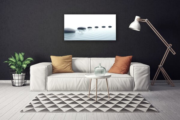 Quadro su tela Pietre, acqua, arte 100x50 cm