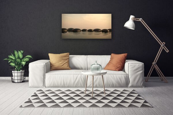 Quadro su tela Pietre, acqua, arte 100x50 cm