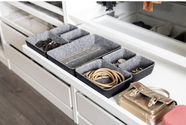 Set di 7 organizer grigi - Wenko