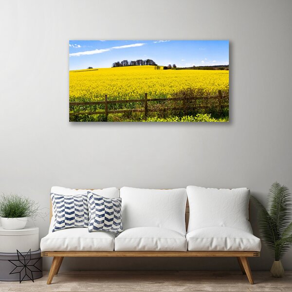 Quadro su tela Paesaggio di piante da campo 100x50 cm