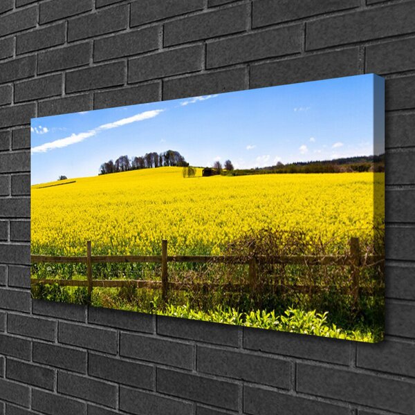 Quadro su tela Paesaggio di piante da campo 100x50 cm