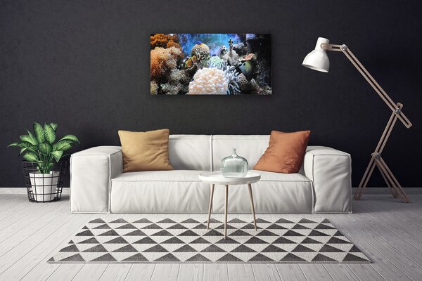 Quadro su tela Natura della barriera corallina 100x50 cm