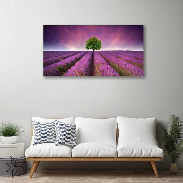 Stampa quadro su tela Natura dell'albero del prato 100x50 cm